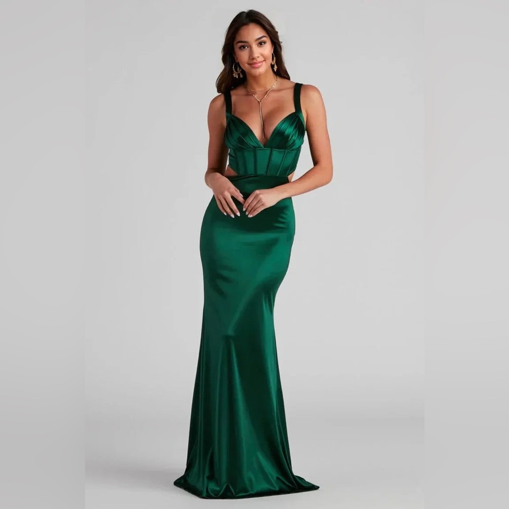 Sloane Satin Corset Formal Dress